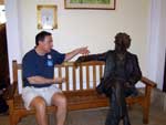 Bermuda - Gene conversing with Mark Twain