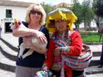 Peru - Phyllis with Lamb