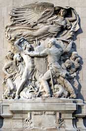 Battle of Fort Dearborn Defense Scupture