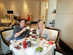 Intercontinental Hotel - London England - Gene Pisasale and Phyllis Recca at high tea