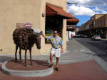 Santa Fe - Gene with donkey statue