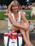 Washington DC - Phyllis watching the 4th of July Parade